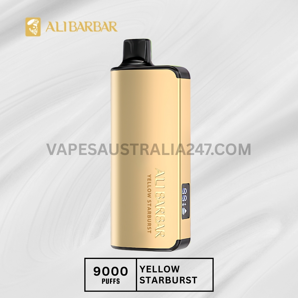 ALIBARBAR INGOT 9000 Puffs Yellow Starburst ALIBARBAR INGOT 9000 Puffs Yellow Starburst