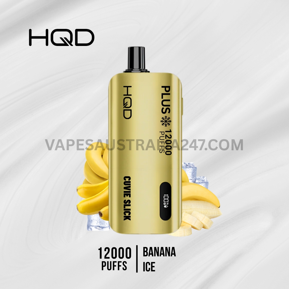 HQD Cuvie Slick Plus 12000 Puffs Banana Ice HQD Cuvie Slick Plus 12000 Puffs Banana Ice