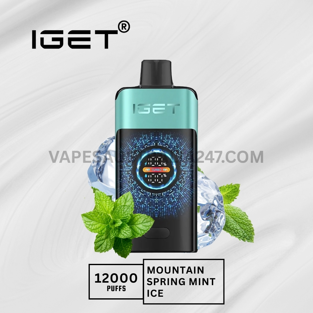 Iget One 12000 Puffs Mountainspring Mint Ice IGET One 12000 Puffs Mountainspring Mint Ice