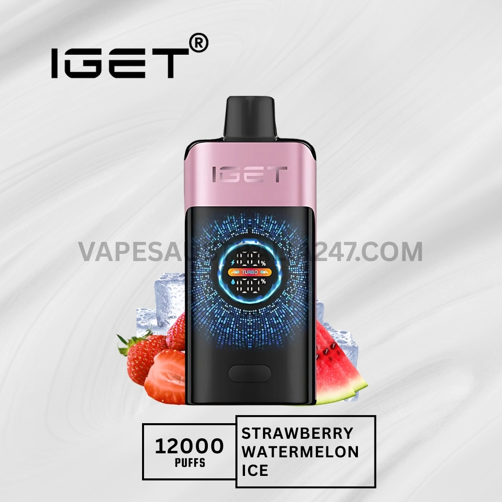Iget One 12000 Puffs Strawberry Watermelon Ice IGET One 12000 Puffs Strawberry Watermelon Ice