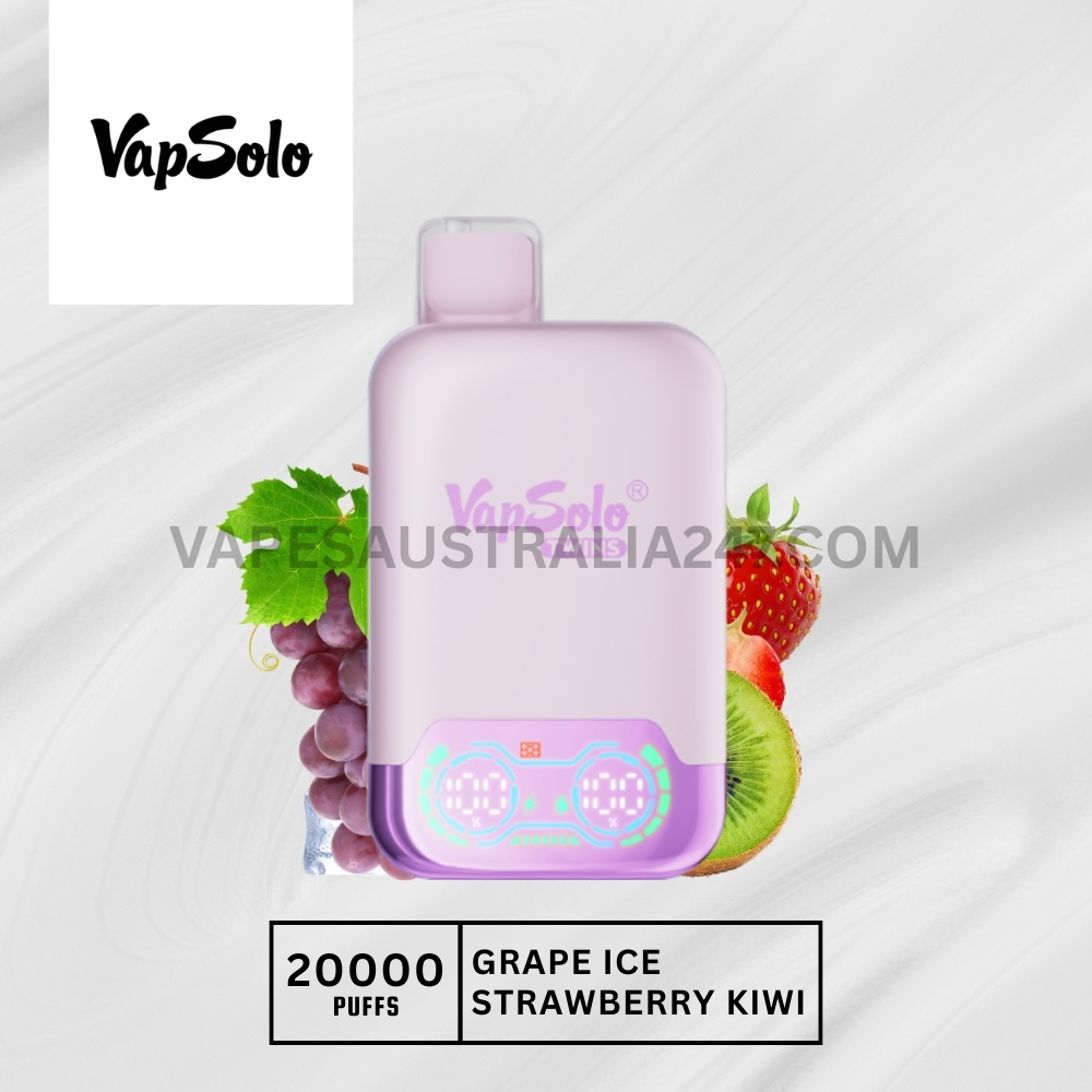 Vapsolo Twins 20000 Puffs Grape Ice Strawberry Kiwi Vapsolo Twins 20000 Puffs Grape Ice Strawberry Kiwi